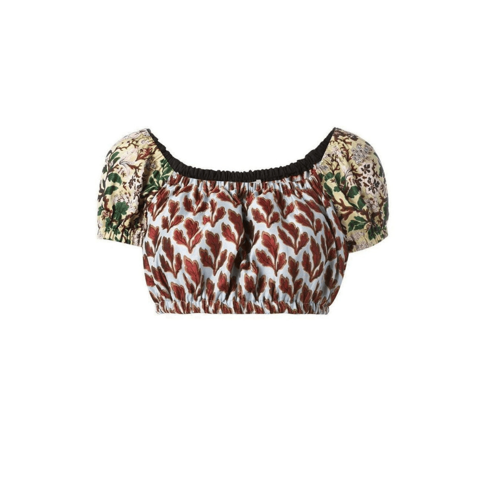 Philosophy Di Lorenzo Serafini - Leaves Print Cropped Top - IT 42